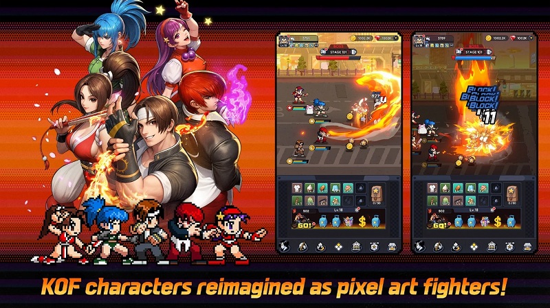 THE KING OF FIGHTERS AFK: Lối chơi idle kết hợp pixel-art hoài cổ