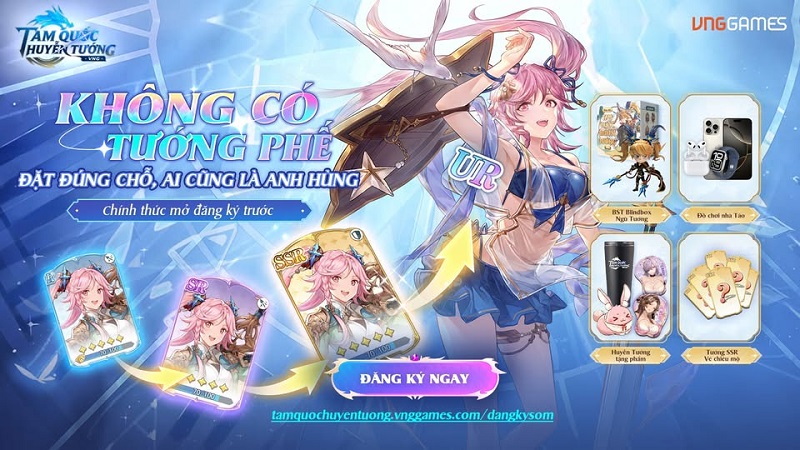 Tam Quốc Huyễn Tướng VNG: Khởi động sự kiện đăng ký trước, sẵn sàng gửi ngàn quà tặng cho người chơi