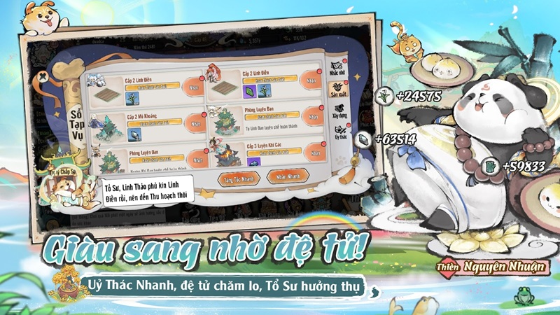 Ta Làm Tông Sư Trong Tiên Môn – Game mobile tu tiên kinh doanh mạnh nhất năm 2025 mở đăng ký trước