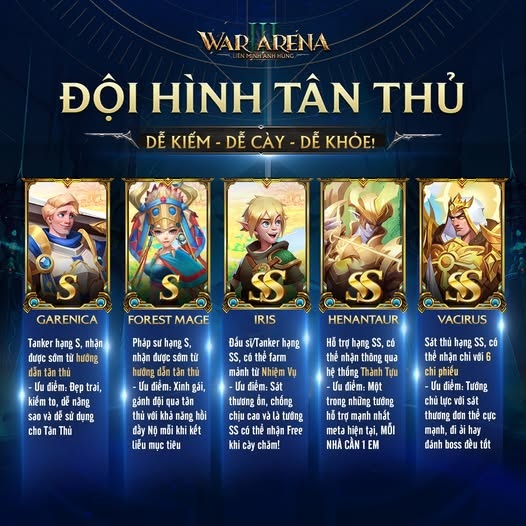 War 3 Arena – Game thẻ tướng chiến thuật hot nhất 2025, sẵn sàng ra mắt!