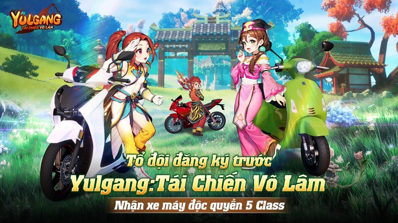 Yulgang: Tái Chiến Võ Lâm mở đăng ký trước với phần thưởng xe máy độc quyền cực xịn