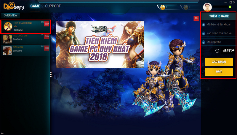 dzogame launcher