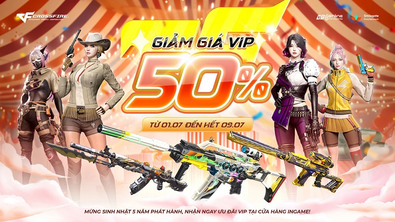 Đột Kích tưng bừng mừng sinh nhật với ưu đãi giảm VIP lên đến 50%