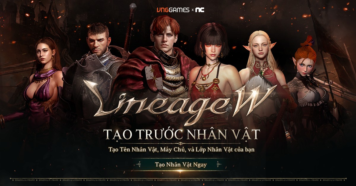 Chức năng tạo trước nhân vật Lineage W đã mở, các thế lực bắt đầu tập hợp