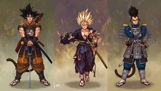 Dzogame - Lạ Lẫm Với Hình Ảnh Nhân Vật Dragon Ball Hóa Thân Thành Samurai